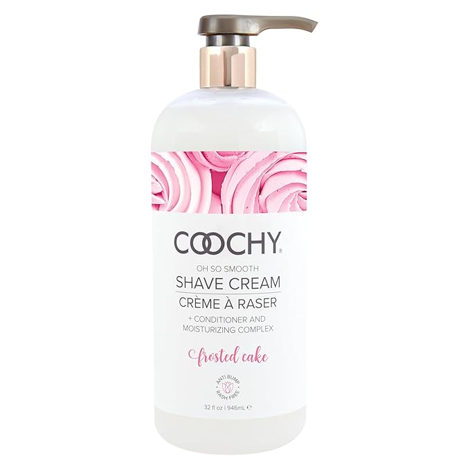 Coochy Shave Cream - Moisturizing Shave Lotion - Gentle Intimate Shaving Cream - For Bikini Area, Underarms, Legs & More - Rash-Free, Hydrating Formula - 32 oz, Frosted Cake-VivaGrace Women