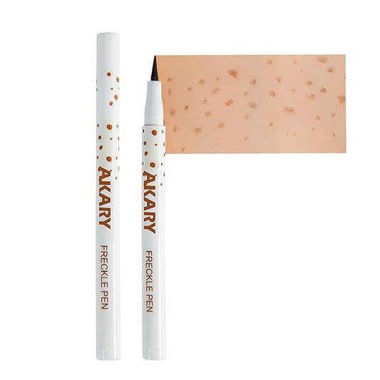 AKARY Freckle Pen Professional Lifelike Face Concealer Point Out Natural Waterproof Longlasting Soft Artificial Fine Makeup Freckle Pen Life Face Decoration (#01 Light Brown)-VivaGrace Women