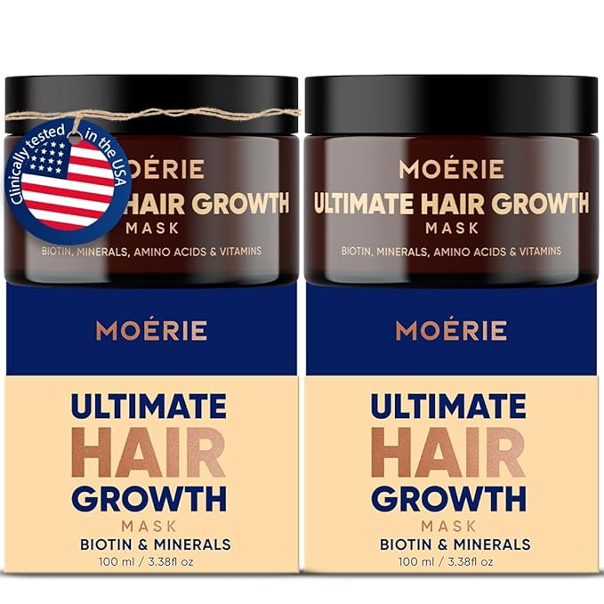 Moerie Hair Growth & Repair Mask - Restorative, Vegan-Friendly Treatment for Longer, Thicker, Fuller Hair - 100ml, 2 pack-VivaGrace Women