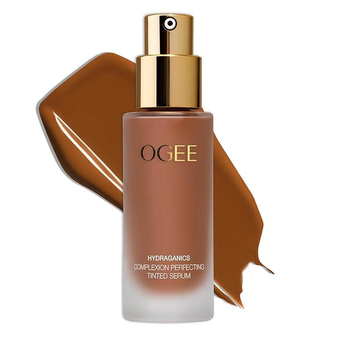 Ogee Complexion Perfecting Liquid Foundation - Lightweight Tinted Moisturizer For Face (Spruce 12.75N - Deep, Bronze Undertones) - with Vitamin C & Jojoba Oil - Certified Organic & Made in USA-VivaGrace Women