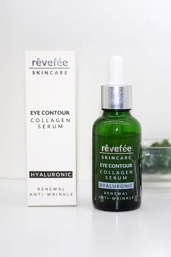 collagen hyaluronic eye serum; reduces dark circles, puffiness, fine lines and eye bags., Yellow-VivaGrace Women