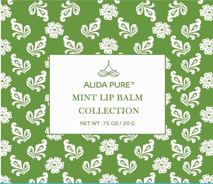 Mint Lip Balm Collection, Vegan Lip Balm Set, Beeswax Free, with Avocado Oil, Organic Jojoba Oil, and Vitamin E, Natural Moisturizer for Dry, Chapped Lips, 5 Tube Set-VivaGrace Women
