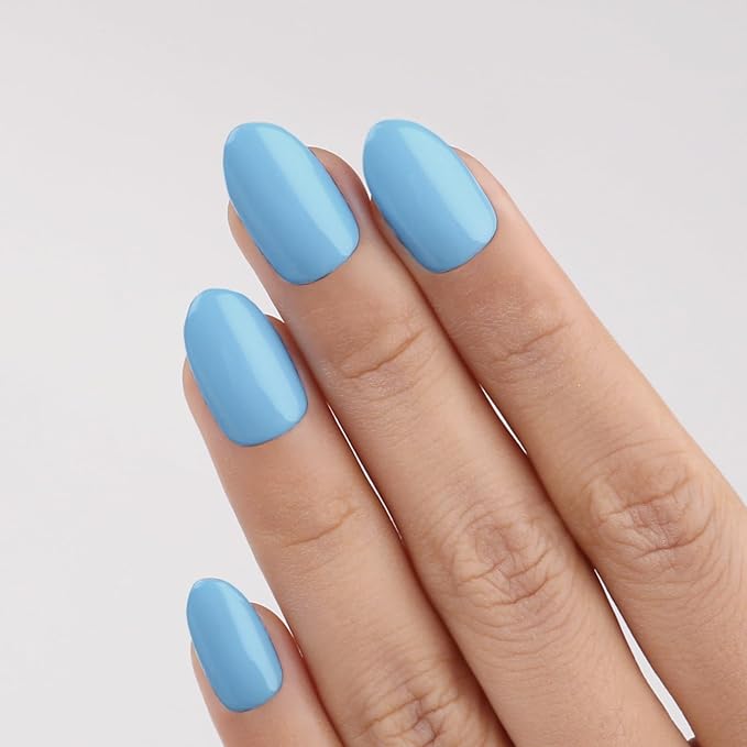 Imtiti Blue Gel Nail Polish, Baby Blue Gel Polish for Manicure Salon or DIY Nail Art at Home, 0.5 Fl Oz