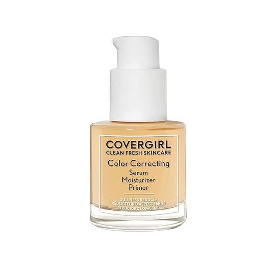 COVERGIRL Clean Fresh Color Correcting Serum + Moisturizer + Primer – Moisturizer, Face Primer, Covergirl Skincare, Vegan Formula – Medium, 30ml (1.0 fl oz)-VivaGrace Women