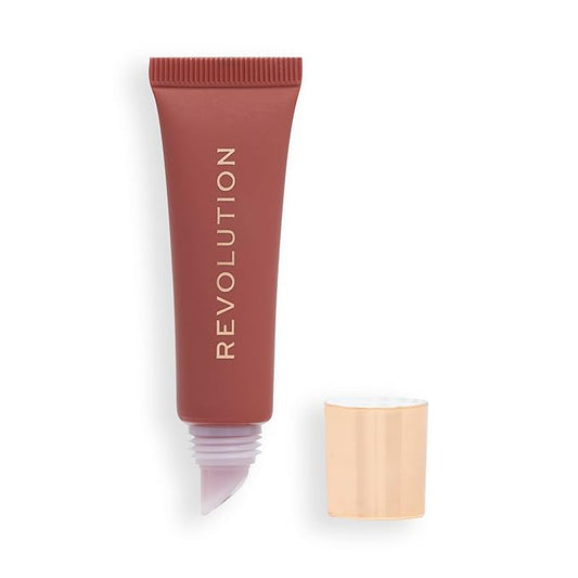 Revolution Beauty, Juicy Peptide Lip Balm, Hydrating & Plumping Lip Balm with Sheer Color, Infused with Vitamin E & Peptides, Nude Latte, 0.27 Fl. Oz-VivaGrace Women
