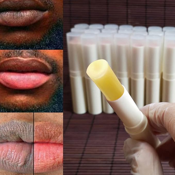 2PCS Handmade Plant lip balm Pink Lips Serum Brighten Dark Lips Bleaching Essence Lip Balm Repair Fine Lines Brighten Moisture Exfoliator Lip Care (Yellow)-VivaGrace Women