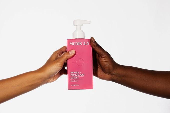 Medix 5.5 Retinol Body Lotion Firming Moisturizer | Crepey Skincare Treatment | Retinol Body Cream | Anti Aging Firming Cream For Women Targets Look Of Crepe Skin, Wrinkles, & Sagging Skin, 2-Pack-VivaGrace Women