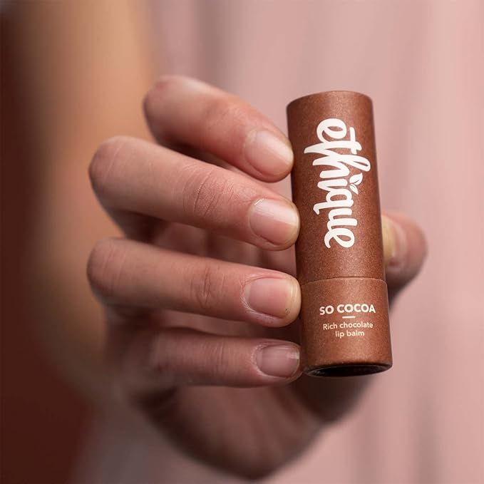 Ethique So Cocoa Nourishing Lip Balm - Plastic-Free, Vegan, Cruelty-Free, Eco-Friendly, 0.32 oz (Pack of 1)-VivaGrace Women