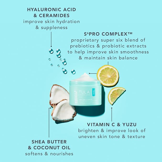 TULA Skin Care 24-7 Hydrating Day & Night Cream + Body Moisturizer/Exfoliator Packette - Anti-Aging Moisturizer for Face, Contains Watermelon & Blueberry Extract, 1.5 oz.-VivaGrace Women