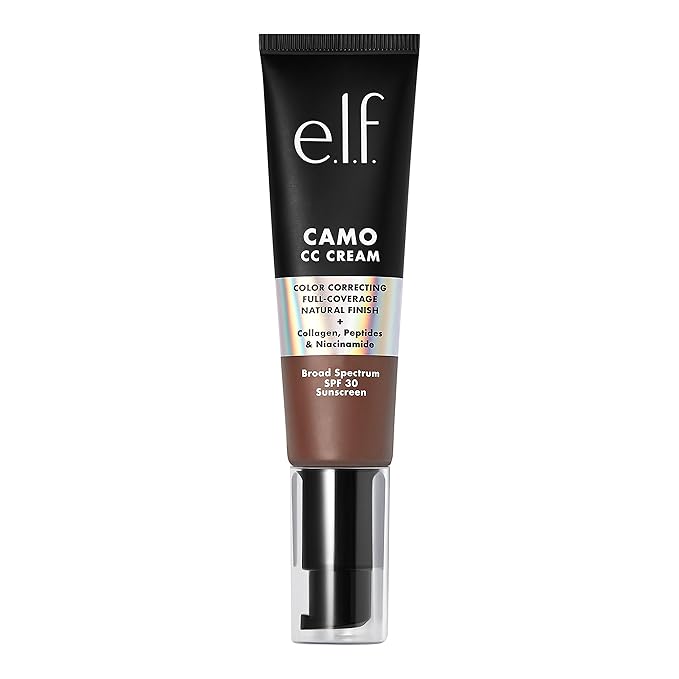 e.l.f. Camo CC Cream, Color Correcting Medium-To-Full Coverage Foundation with SPF 30, Rich 620 W, 1.05 Oz (30g)-VivaGrace Women