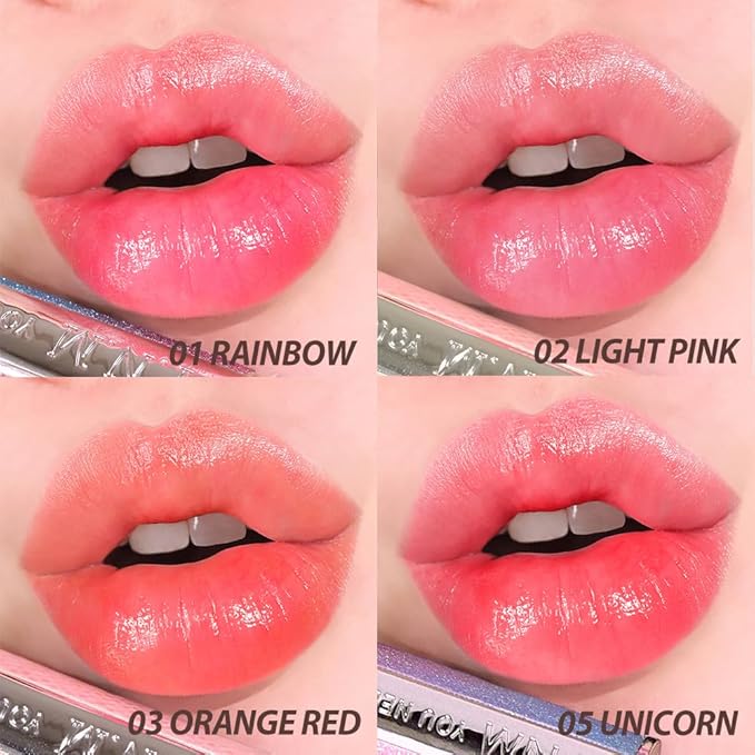 Rainbow Honey Lip Balm (+4 colors) Color-Changing, Non-Sticky, K-beauty, Korea Olive Young Awards Winner, High-Shine,Comfortable, tinted Lipbalm, moisturize with Manuka Honey-VivaGrace Women
