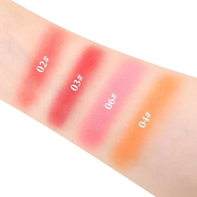 Boobeen Soft Blend Powder Blush for Cheeks, Buildable Color Matte Smooth Blush Palette Compact Blush Powder Makeup, Long-lasting Flush Color, with Mirror and Brush-VivaGrace Women