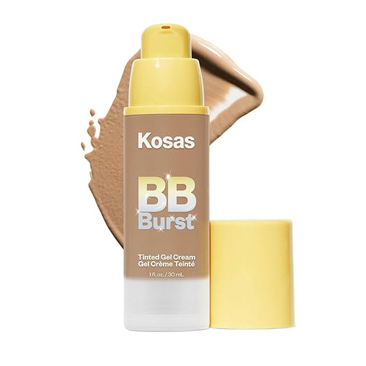 Kosas BB Burst Tinted Face Gel Cream - Supports Healthy Collagen, Smoothes Skin, Hydrates & Moisturizes - Lightweight Buildable Coverage - Medium Deep Neutral 33, (1 Oz/30 ML)-VivaGrace Women