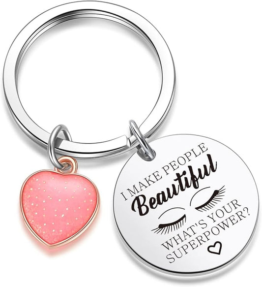 Lashes Keychain Lashes Girl Gift Eyelashes Artist Keychain Beautician Gift Makeup Lover Gift-VivaGrace Women