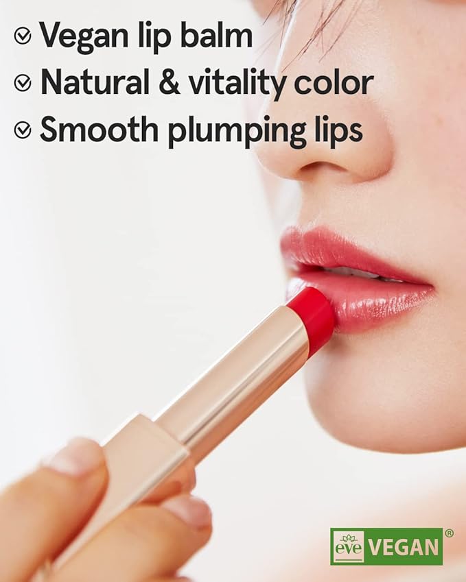 ATHÉ Authentic Lip Balm 14 RUDY, Korean Vegan Color Lip Blam, Long Lasting Buildable Glow Lip Balm without Stickiness, Cruelty-Free, Clean-Beauty, 0.11oz.-VivaGrace Women