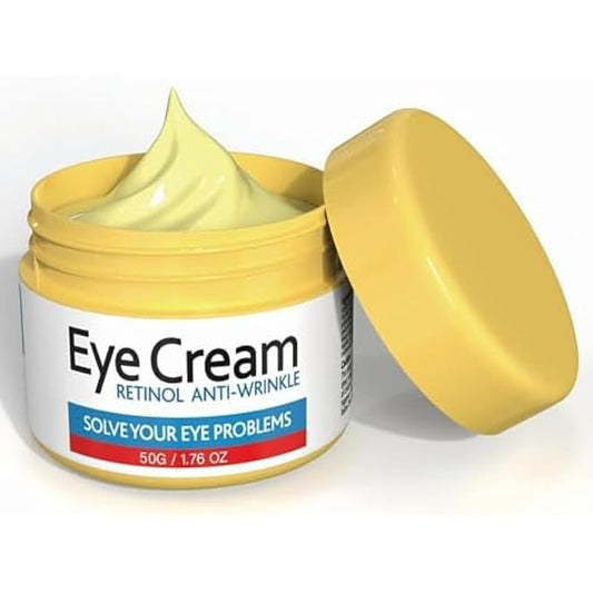 Retinol Eye Cream for Improving Dark Circles and Puffiness Under Eye Bags Under Eye Cream Reduce Aging Line Smoothing Wrinkles and Fine Lines Moisturizing Eye Cream Unisex 1.76OZ/50G-VivaGrace Women