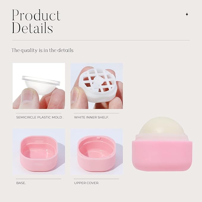 0.25 oz（7g） Empty Lip Balm Square Containers Tubes Lipstick 12 Pieces for Make Natural Lip Balm Lip Care - DIY & BPA FREE (Pink)-VivaGrace Women