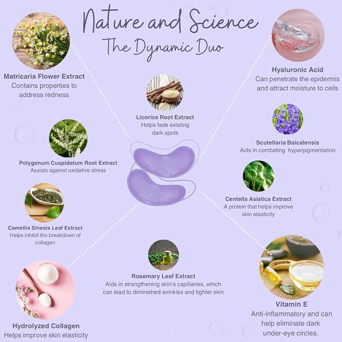 Under Eye Masks (20 Pairs) Collagen & Hyaluronic Acid - Reduce Wrinkles, Dark Circles, Puffy Eyes, Bags, Anti Aging Patches & Face Moisturizer Sensitive Skin Safe- Mothers Day-VivaGrace Women