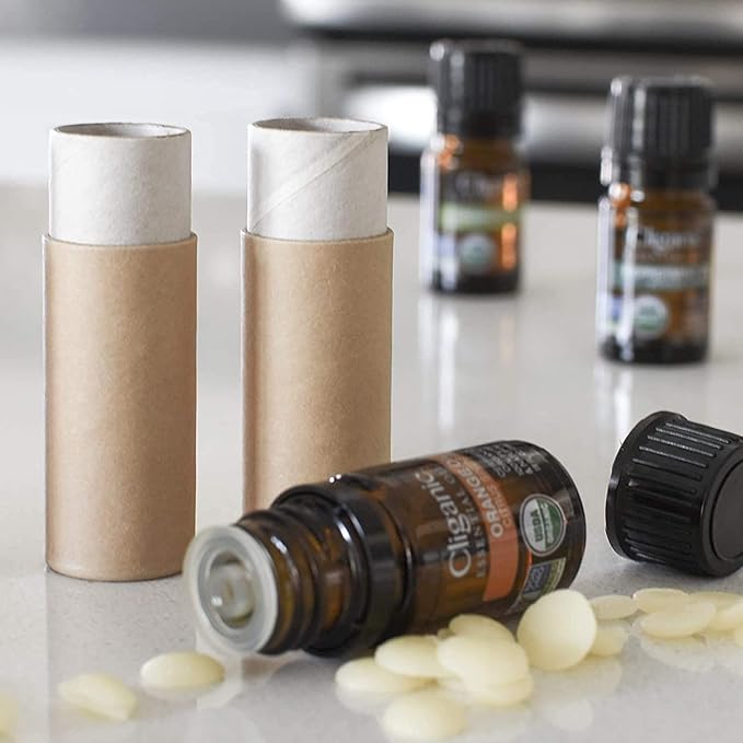 10 Pcs 2 Oz Paperboard Lip Balm Tubes Cardboard Tubes Empty DIY Lipstick Tube Refillable Lip Gloss Container Solid Perfume Tubes 60g Chapstick Container for Cosmetic Samples Deodorant(Brown)-VivaGrace Women