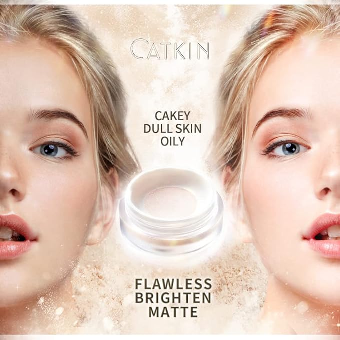 CATKIN Dreamworld Air Makeup Loose Powder Setting Finishing Powder Oil Control shimmer (C02)-VivaGrace Women