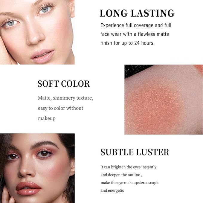 Liquid Blush Makeup, Cream Blush for Cheeks, Waterproof Long Lasting Blush Face Makeup Multi-Use Blush Beauty Wand for Cheeks & Lip Tint Natural Cream Blusher Makeup for All Skin Tones(#04 Soft Pink)-VivaGrace Women