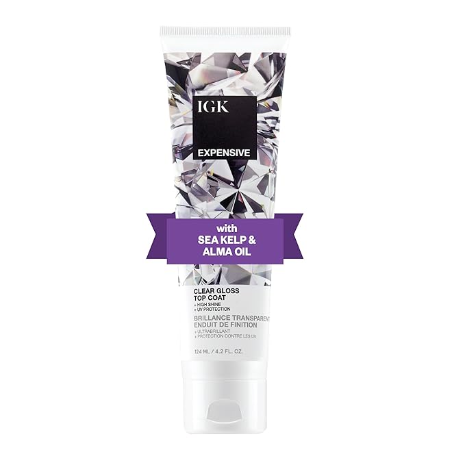 IGK - EXPENSIVE - Clear Hair Gloss Treatment – Shine-Boosting Top Coat for Glass Hair – Hair Treatment for Smooth, Polished Finish – Clear Gloss for Hair Sheen and Silkiness - Cruelty Free 4.2oz-VivaGrace Women