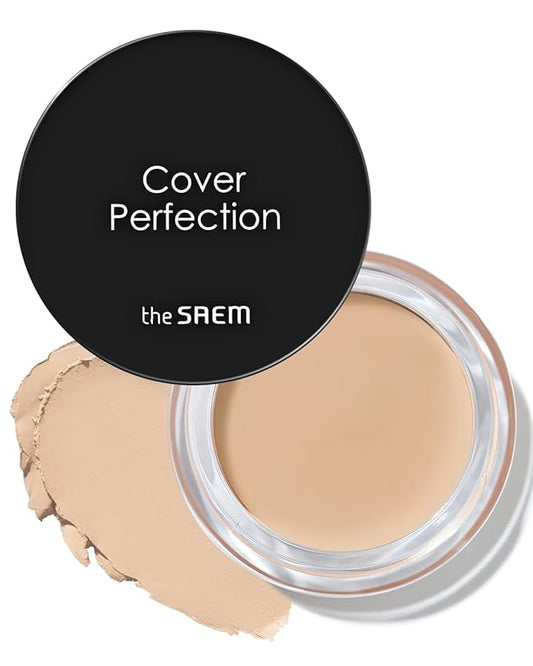 THESAEM Cover Perfection Pot Concealer #0.5 Ice Beige - High Adherence & Coverage Balm, Conceals Blemish & Acne Spots, Matte Finish Sebum Control for Oily and Combination Skin-VivaGrace Women
