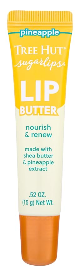 Tree Hut Sugarlips Pineapple Lip Butter | Lock in Moisture & Nourish Skin for Full, Hydrated Lips | 0.52 fl oz.-VivaGrace Women