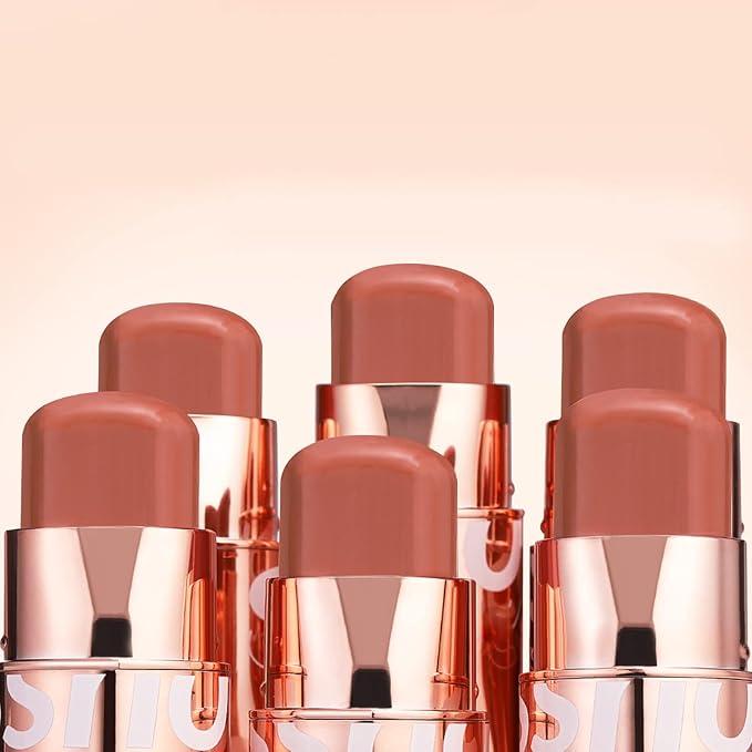 Cream Blush Stick for Cheeks Makeup,Waterproof Blush Face Stick Multi-Use Lip and Cheek Tint,Matte Finish Lightweight Easy to Blend Natural Cream Blusher Makeup for All Skin Tones-Coral Red-VivaGrace Women