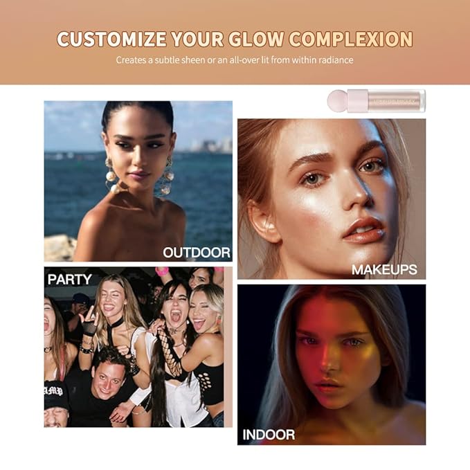 Starlight Multi-Use Glotion Stick - Waterproof Luminous Lotion, Silky Smooth Glitter Highlighter for Face & Body