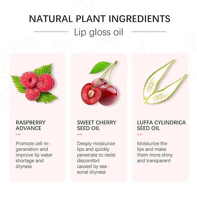 2 Set Lip Oil Hydrating Tinted Lip Balm, Plump Lip Gloss Lip Care Transparent Toot Lip Oil Tinted, Fresh Texture & Non-sticky, Nourishing Repairing Lightening Lip Lines Lip Care Products (Pink / Rosewood)-VivaGrace Women