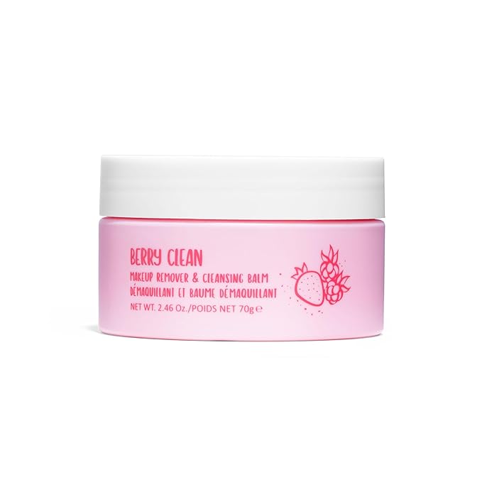 W7 Very Berry Clean - Makeup Cleansing Balm, Lip Mask & Scrub Trio - Gentle Makeup Remover & Overnight Lip Care Set-VivaGrace Women