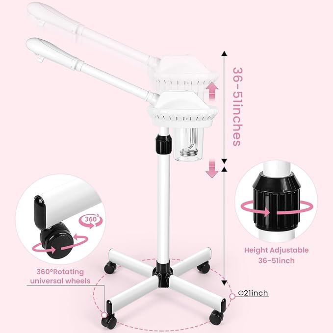 face Steamer Clean Skin Firming Pores and Moisturizing Suitable for a Beauty, Spa, at Home-VivaGrace Women