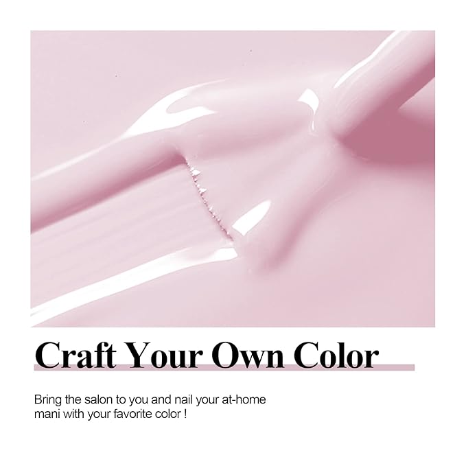 Imtiti Pink Gel Nail Polish, 1 Pcs 15ml Nude Pink Color Soak Off LED Long-Lasting Nail Gel Polish Nail Art Starter Manicure Salon DIY at Home, 0.5 Fluid Ounces
