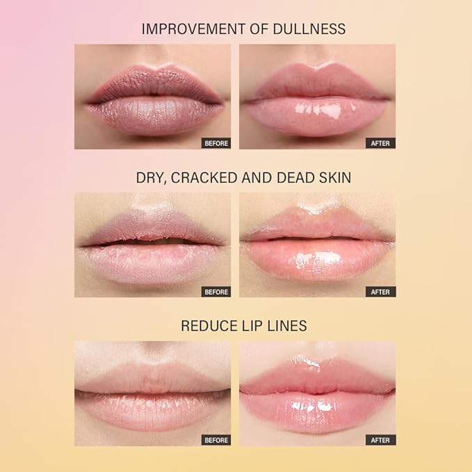 Glow Lip Balm, Hydrating Moisturizing Lip Balm for Dry Cracked Lips, Sheer Tint Color, Shiny Glossy, Long Lasting Lip Moisturizer Nourishing Lip Care Lip Repair Gel Peptide Lip Treatment ChapStick-02#-VivaGrace Women