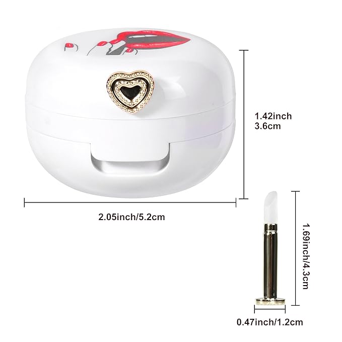 2 Pack Lip Balm Containers,Plastic Portable Empty Lip Balm Container with Mirror and Silicone Lip,Empty Lipstick Dispenser Box for Travel,Home-VivaGrace Women