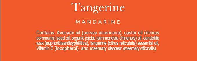 Tangerine Lip Balm, Vegan Lip Balm Set, Beeswax Free, with Avocado Oil, Organic Jojoba Oil, Candelilla Wax, and Vitamin E, Natural Moisturizer For Dry, Chapped, or Cracked Lips, 3 Tube Set-VivaGrace Women