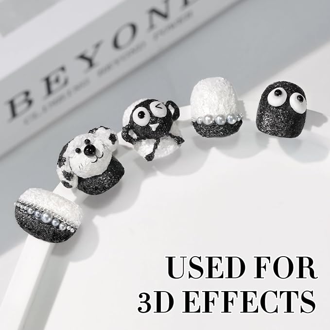 Double Rhythm 3D Nail Gel Solid Sculpting Gel for Nail Art Non-Sticky Hard Gel for Building Carving Molding Nail Extension Soak Off UV/LED Salon Home DIY 0.5 Oz (Gypsum Black)-VivaGrace Women