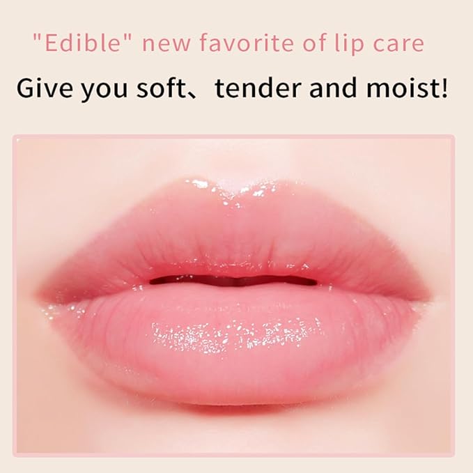 Bee Lip Balm Honey Pot, Strawberry & Honey Moisturizing Propolis Lip Mask, Hydrating & Prevention Dry and Cracked Lip Scrubs Exfoliator, Reduces Lip Lines (Red)-VivaGrace Women