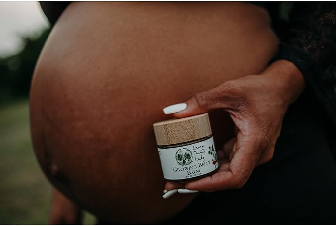 Green Forest Lady-Organic Growing Belly Balm to Support Skin as it Stretches in Pregnancy | Improves Elasticity | Moisturizes Skin | Soothes Itching | 2 FL. OZ./59.15 ML.-VivaGrace Women