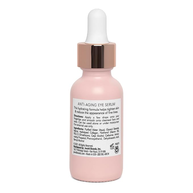 Pearlesssence Anti-Aging Eye Serum (Retinol + Collagen) - Helps Reduce Fine Lines & Wrinkles | Gentle & Lightweight Formula | Plumps & Tightens | Made in USA & Free (1oz)-VivaGrace Women
