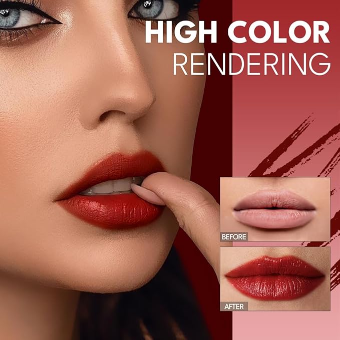 tinted lip balm, Conditioning & Nourishing Lip Balm, Matching concealer to cover lip lines and enhance color development- RED DAHLIA-VivaGrace Women