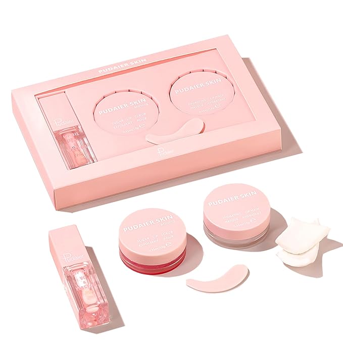 3Pcs Lip Care Set, Exfoliator Lip Sugar Scrub, Lip Mask and Plumping Lip Oil, Effectively Moisturizes Lip Clear, Repairs Dry Lips-VivaGrace Women