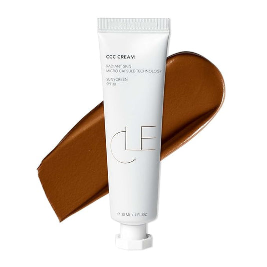 CLE Cosmetics CCC Cream (Warm Deep 501) - Color Correcting Foundation with Sunscreen - Lightweight, Hydrating, Light to Medium Coverage - BB & CC Cream Hybrid - 1 fl oz-VivaGrace Women