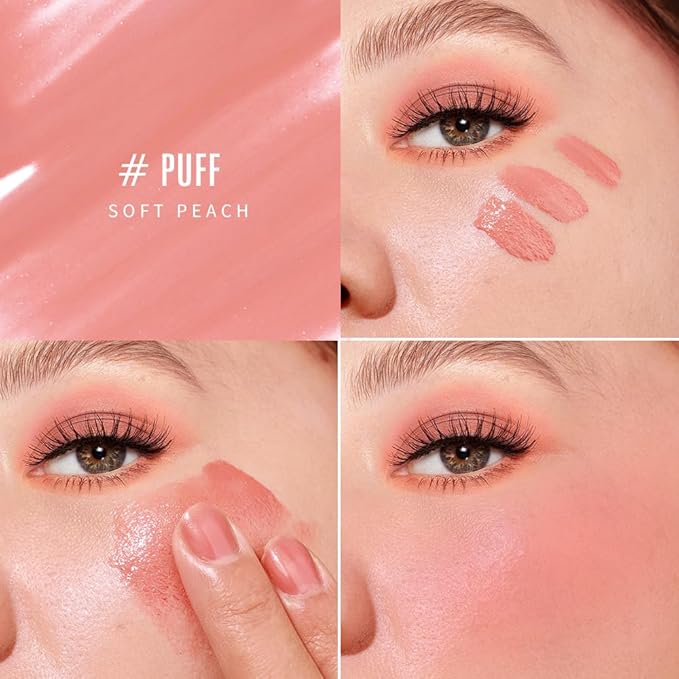 KIMUSE Soft Cream Blush Makeup, Liquid Blush for Cheeks, Weightless, Long-Wearing, Smudge Proof, Natural-Looking, Dewy Finish-VivaGrace Women