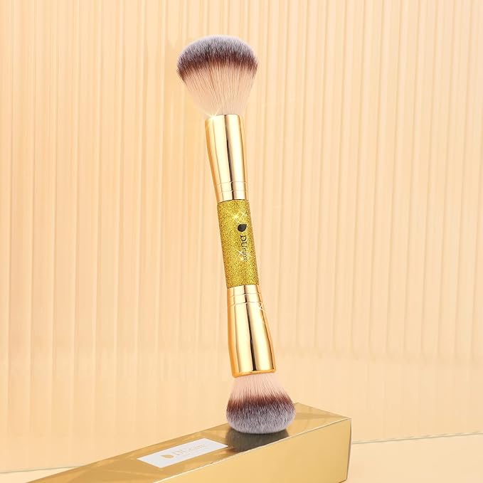 DUcare Foundation Powder Brush Double Ended Blush Makeup Brushes, Duo Bronzer Blush ideal for cream or powder-VivaGrace Women