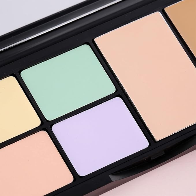 Concealer Contour Palette, Cosmetics Cream Contour and Highlighting Makeup Kit,6 In 1 Contouring Foundation Concealer Palette Conceals Dark Circles,Blemish, Waterproof Long-Lasting-Cruelty Free (#01)