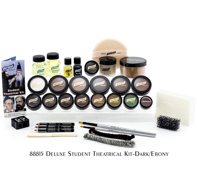 Graftobian Student Theatrical Makeup Kit Deluxe - Dark/Ebony-VivaGrace Women