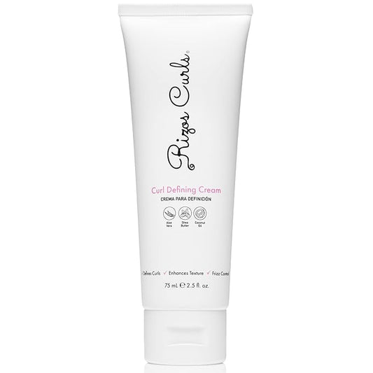 Rizos Curls Travel Curl Defining Cream, Enhance Waves, Curls & Coils, Soft Hold for Weightless Volume, Moisturizing for Frizz-Free Shine with Aloe Vera, Coconut Oil & Shea Butter, 2.5 oz-VivaGrace Women