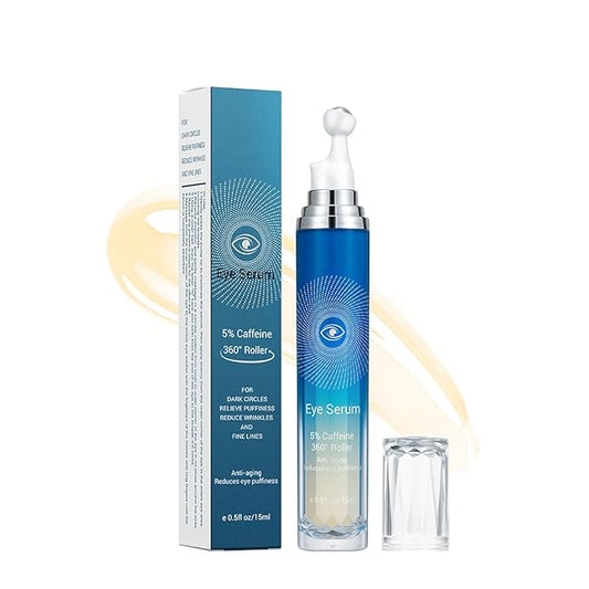 Eye Serum with Roller ball, 15 ML Eye Cream for Dark Circles and Puffiness, Anti-Aging Under Eye Roller Cream Reduce Wrinkles and fine lines-VivaGrace Women